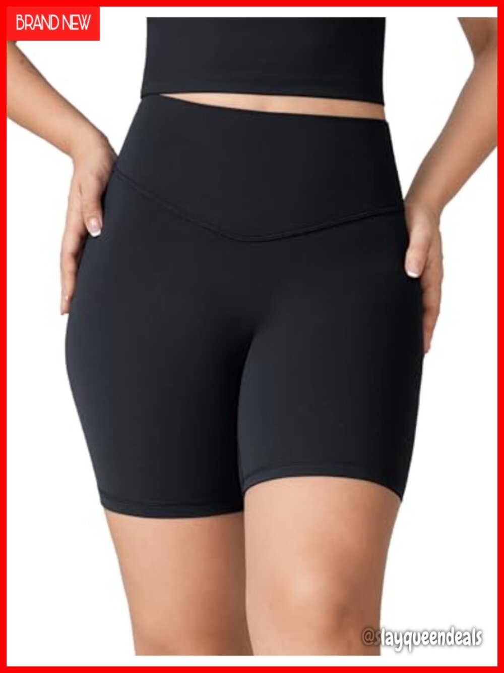 Hugcurve Biker Shorts High Rise No Front Seam Compression Workout